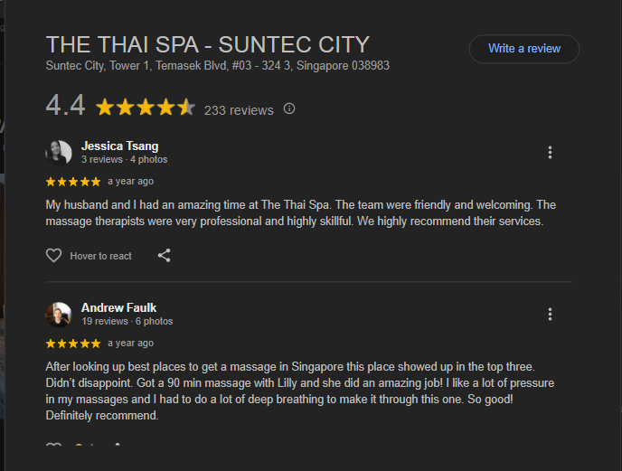 The thia spa reviews