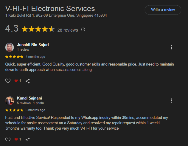 v-hi-fi electronic services reviews
