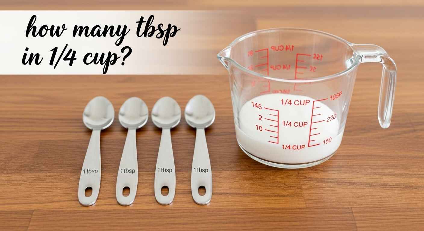 Read more about the article How Many Tbsp in 1/4 Cup? Easy Kitchen Conversions