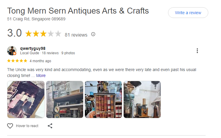 Tong Mern Sern Reviews
