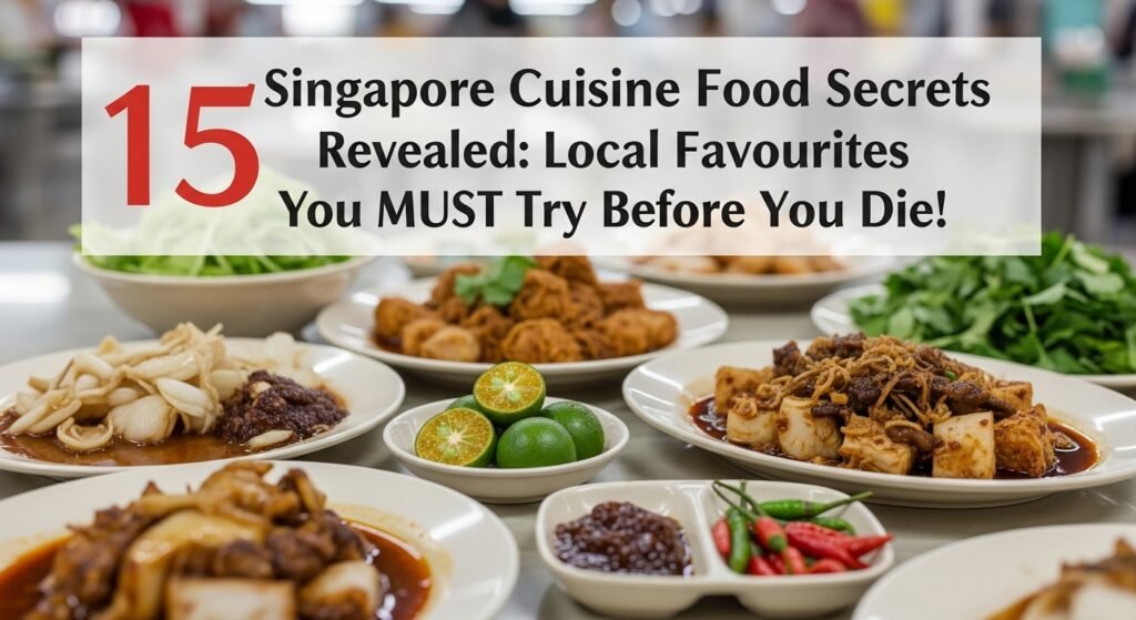 Top 15 Singapore cuisine food secrets featuring iconic local dishes, traditional flavours, and must-try Singaporean favourites.