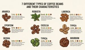 Read more about the article 7 Different Types of Coffee Beans and Their Characteristics