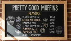 Read more about the article Pretty Good Muffins Menu