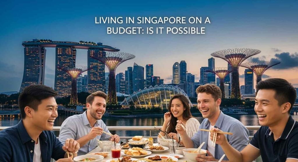 Living in Singapore on a budget using public transport, hawker food, and affordable housing