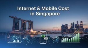 Internet & Mobile Cost in Singapore comparison chart with broadband and SIM-only plan prices
