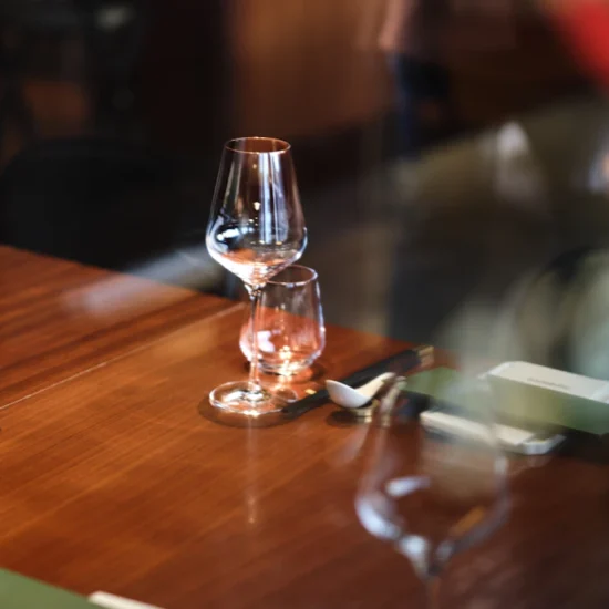 Michelin star Singapore fine dining table setting
