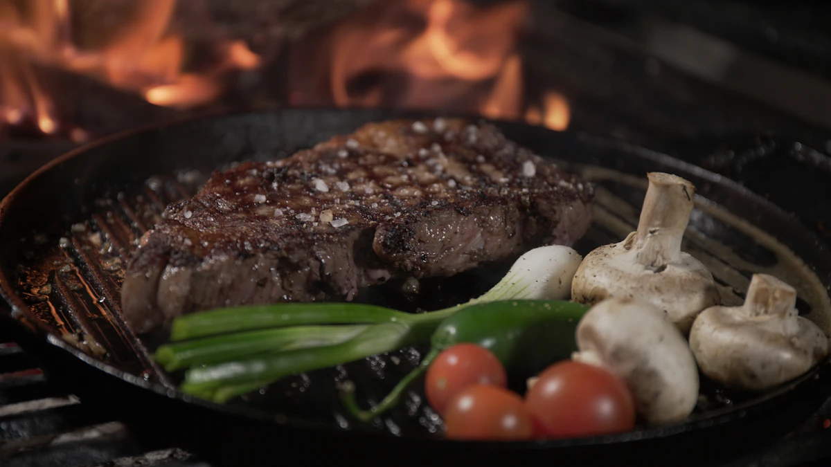 The Gyu Bar Singapore wagyu steak on the grill